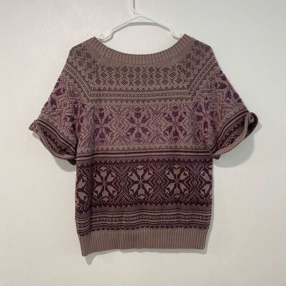 Vintage America Jeans Fair Isle Knit Sweater | Short Sleeve | Size S | Retro Y2K - Picture 2 of 5